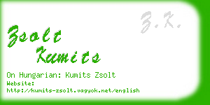 zsolt kumits business card